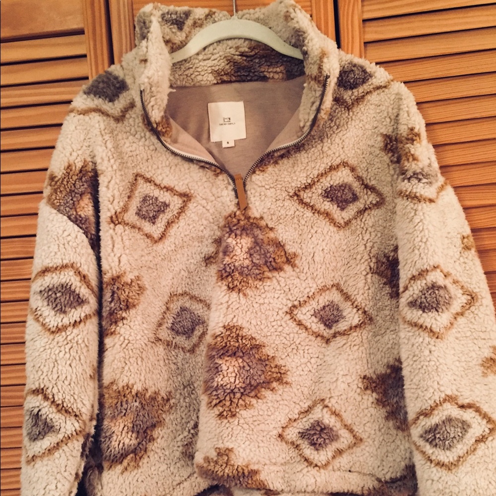 Quarter zip fleece pullover